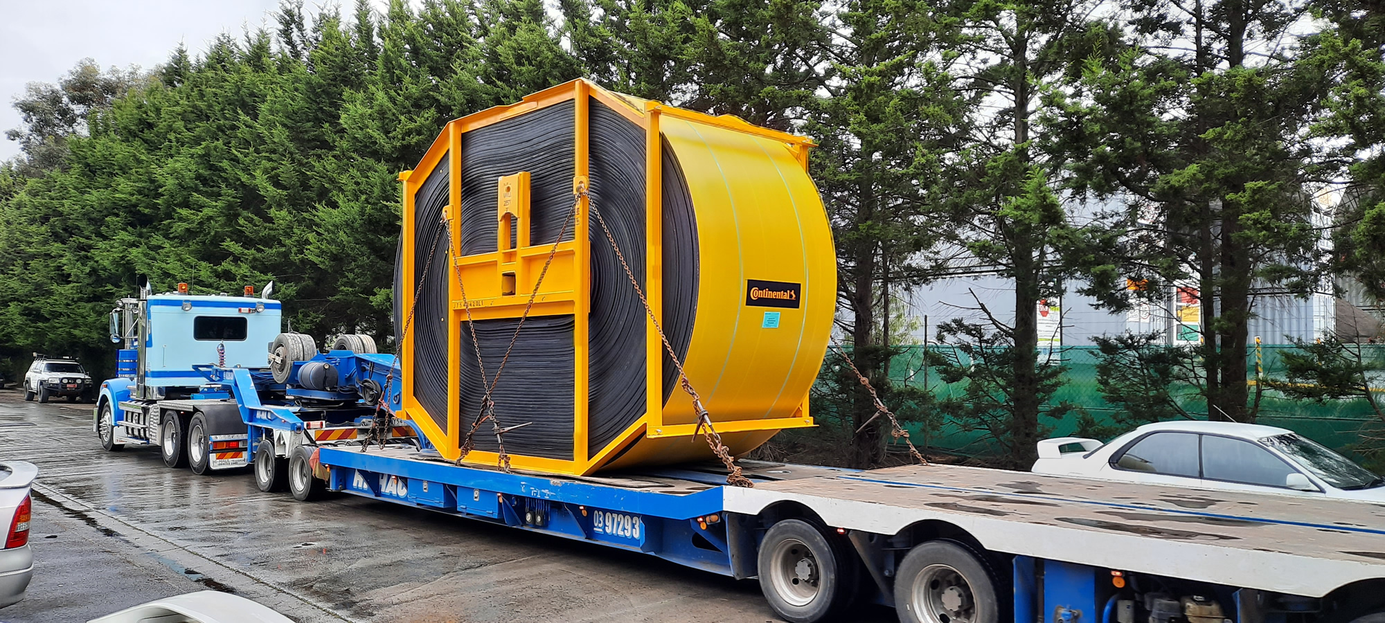 RoRo shipping of heavy mining vehicles