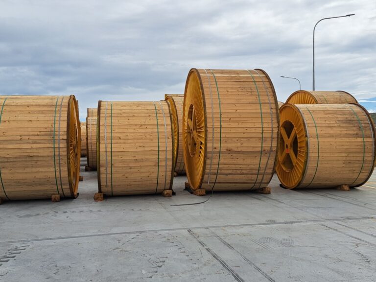 Solar farm logistics: Panel crate unloading